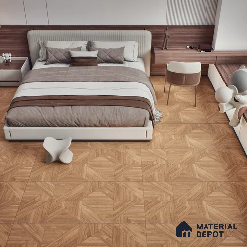 TL 03447 Buff Brown 1200 x 600 mm Matte Finish Wooden Look Wall & Floor Vitrified Tile - 9 mm (Random 01)