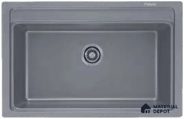 Avyra Sink SK 00005 Grey Quartz 780 x 510 x 200 mm Rectangular Natural Quartz Natural Quartz Finish Kitchen Sink - 200 mm | Suitable For Bathroom, Vanity & Utility Areas