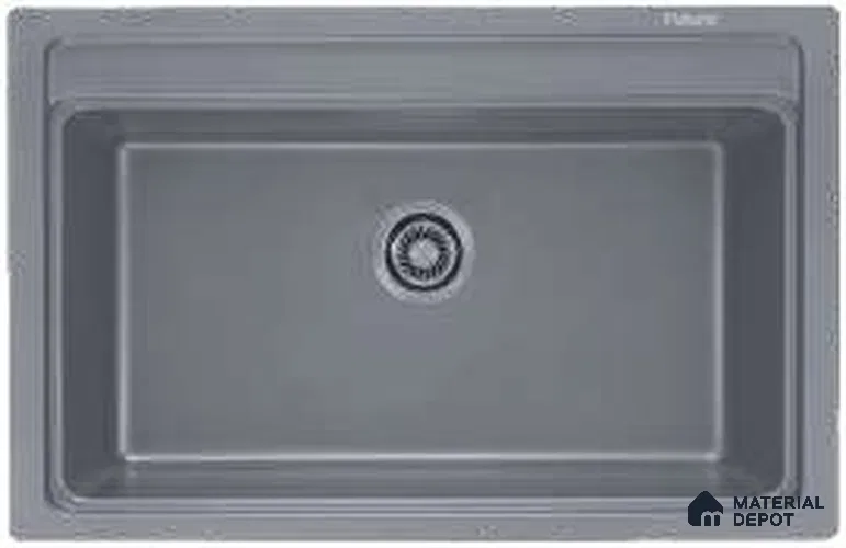 Avyra Sink SK 00005 Grey Quartz 780 x 510 x 200 mm Rectangular Natural Quartz Natural Quartz Finish Kitchen Sink - 200 mm | Suitable For Bathroom, Vanity & Utility Areas