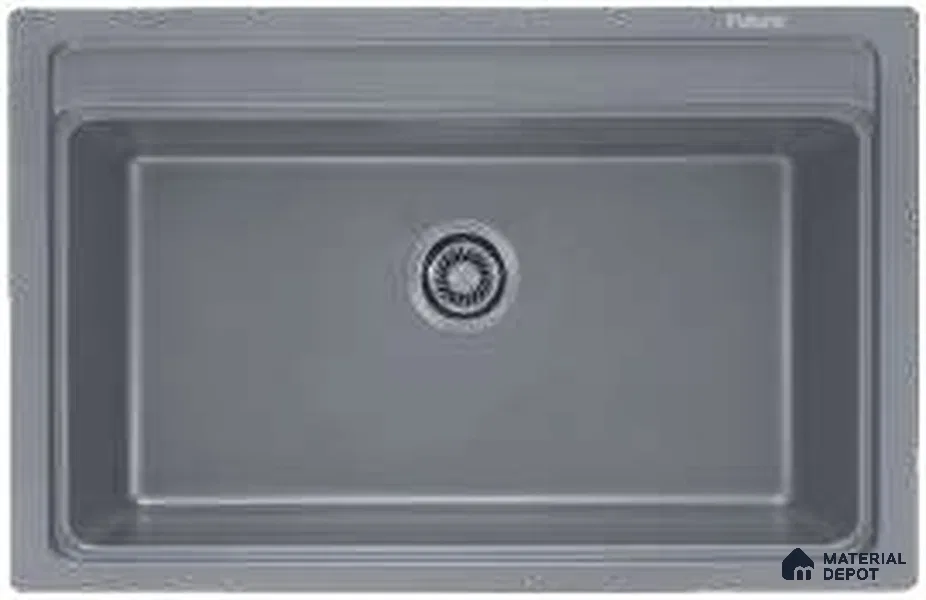 Avyra Sink SK 00005 Grey Quartz 780 x 510 x 200 mm Rectangular Natural Quartz Natural Quartz Finish Kitchen Sink - 200 mm | Suitable For Bathroom, Vanity & Utility Areas