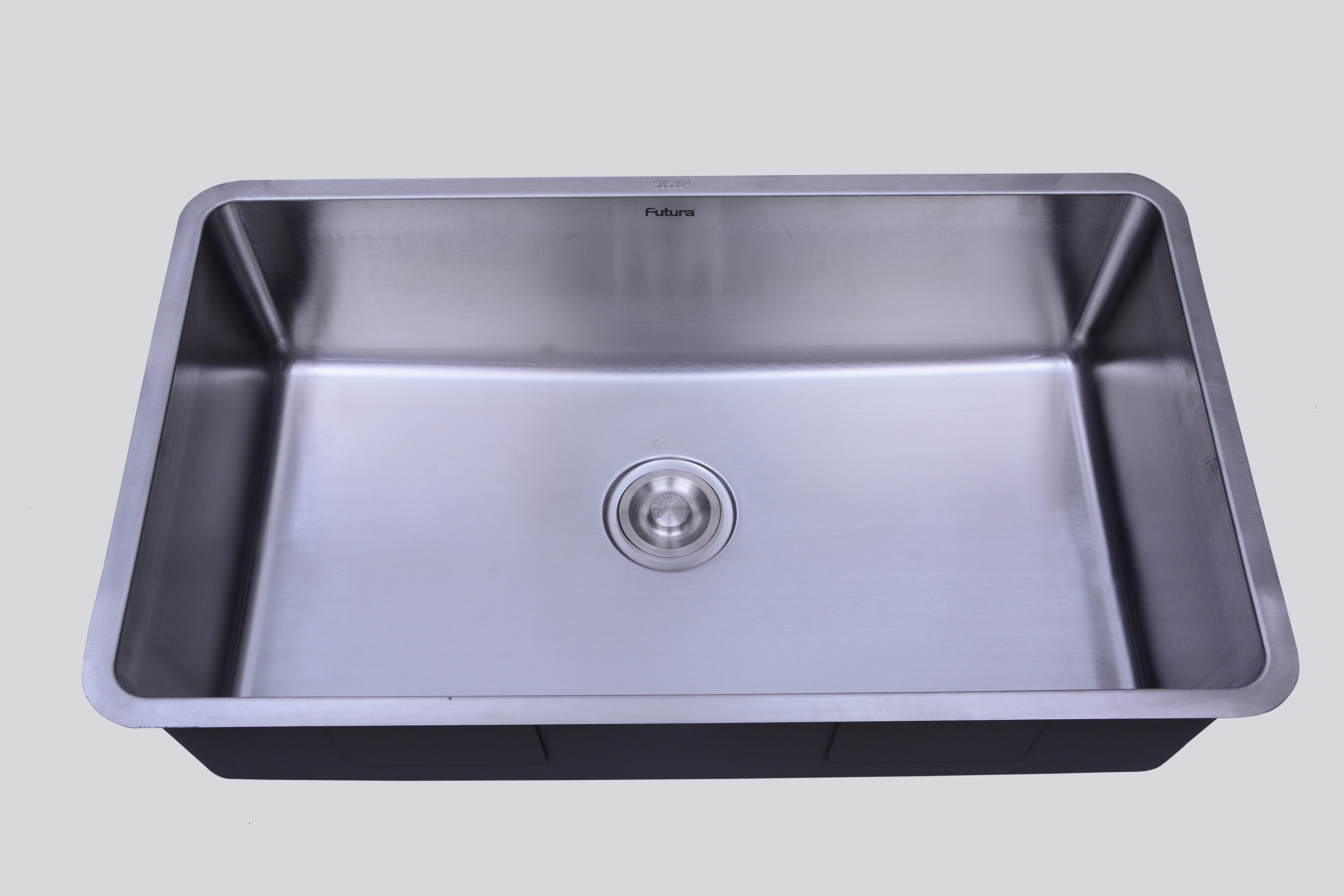 Avyra Sink SK 00006 Satin Curve 787 x 457 x 230 mm Rectangular Stainless Steel Satin Finish Kitchen Sink - 230 mm | Suitable For Bathroom, Vanity & Utility Areas