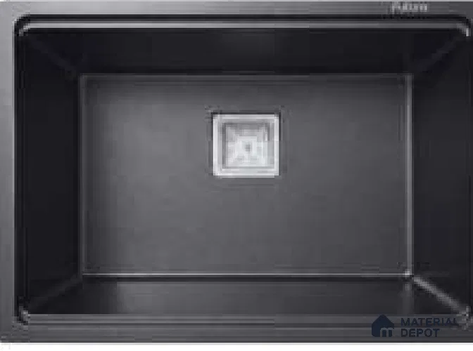 Avyra Sink SK 00001 Black 787 x 508 mm Rectangular Quartz Matte Finish Kitchen Sink | Suitable For Kitchen, Vanity & Utility Areas