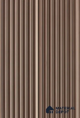 Brown Metallic Louver 7901 9 ft x 4.8 inch Charcoal Panel - 14 mm | Suitable for Feature Wall, TV Unit & Living Room | Width is Subjected to 5% Variation