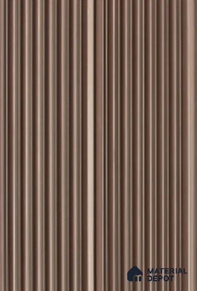 Brown Metallic Louver 7901 9 ft x 4.8 inch Charcoal Panel - 14 mm | Suitable for Feature Wall, TV Unit & Living Room | Width is Subjected to 5% Variation