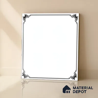 Kitchen Wall & Floor Tile TL 04380 Simplic White 1 ft x 1 ft Matte Finish Ceramic Tile - 9 mm | Suitable For Kitchen, Dining Area | Please Expect a Slight Variation of Pattern