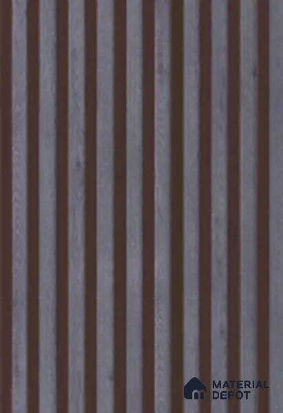 Multi Colour Wooden Louver 8202 9 ft x 6.1 inch Charcoal Panel - 12 mm | Suitable for Feature Wall, TV Unit & Living Room | Width is Subjected to 5% Variation