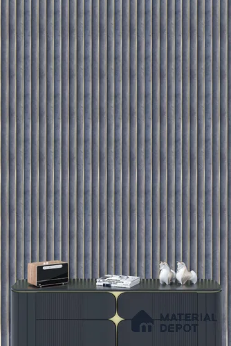 Grey Stone Louver PN 05294 8 ft x 4.9 inch Charcoal Panel - 12 mm | Suitable for Feature Wall, TV Unit & Living Room | Width is Subjected to 5% Variation