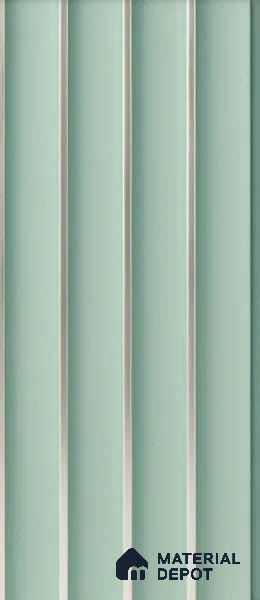 Green Plain Colour Louver 8521 GRE ( 8521) 8 ft x 4.9 inch Charcoal Panel - 12 mm | Suitable for Feature Wall, TV Unit & Living Room | Width is Subjected to 5% Variation