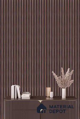 Brown Rustic Louver PN 05297 8 ft x 4.9 inch Charcoal Panel - 12 mm | Suitable for Feature Wall, TV Unit & Living Room | Width is Subjected to 5% Variation