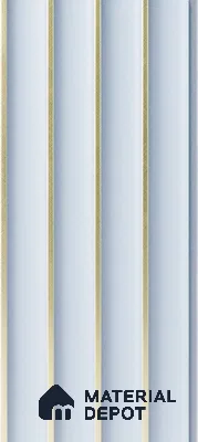White Plain Colour Louver PN 05298 8 ft x 4.9 inch Charcoal Panel - 12 mm | Suitable for Feature Wall, TV Unit & Living Room | Width is Subjected to 5% Variation