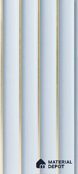 White Plain Colour Louver PN 05298 8 ft x 4.9 inch Charcoal Panel - 12 mm | Suitable for Feature Wall, TV Unit & Living Room | Width is Subjected to 5% Variation