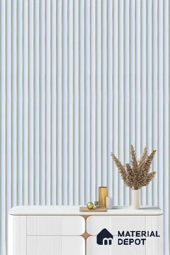 White Plain Colour Louver PN 05298 8 ft x 4.9 inch Charcoal Panel - 12 mm | Suitable for Feature Wall, TV Unit & Living Room | Width is Subjected to 5% Variation