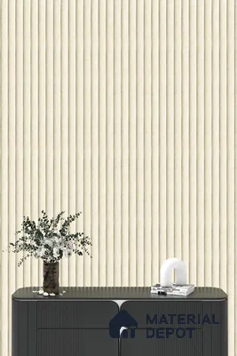 Cream Rustic Louver PN 05299 8 ft x 4.9 inch Charcoal Panel - 12 mm | Suitable for Feature Wall, TV Unit & Living Room | Width is Subjected to 5% Variation