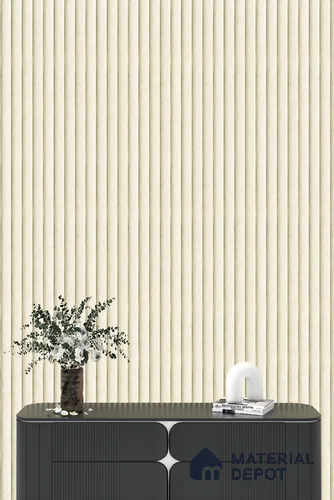 Cream Rustic Louver PN 05299 8 ft x 4.9 inch Charcoal Panel - 12 mm | Suitable for Feature Wall, TV Unit & Living Room | Width is Subjected to 5% Variation