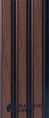 Brown Wooden Louver PN 05303 8 ft x 4.9 inch Charcoal Panel - 12 mm | Suitable for Feature Wall, TV Unit & Living Room | Width is Subjected to 5% Variation