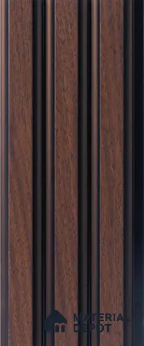 Brown Wooden Louver PN 05303 8 ft x 4.9 inch Charcoal Panel - 12 mm | Suitable for Feature Wall, TV Unit & Living Room | Width is Subjected to 5% Variation