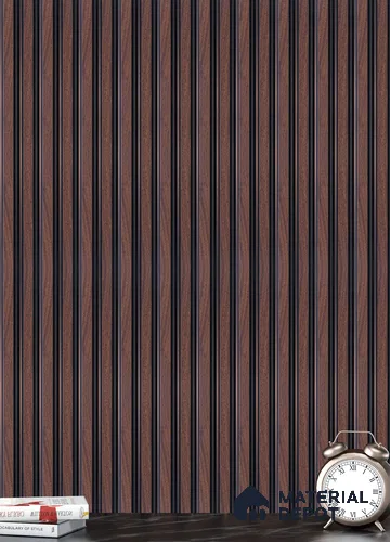 Brown Wooden Louver PN 05303 8 ft x 4.9 inch Charcoal Panel - 12 mm | Suitable for Feature Wall, TV Unit & Living Room | Width is Subjected to 5% Variation
