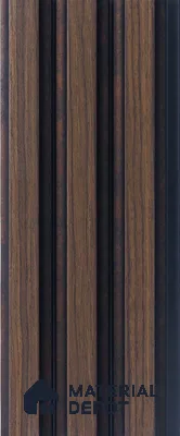 Brown Wooden Louver PN 05304 8 ft x 4.9 inch Charcoal Panel - 12 mm | Suitable for Feature Wall, TV Unit & Living Room | Width is Subjected to 5% Variation