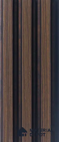 Brown Wooden Louver PN 05304 8 ft x 4.9 inch Charcoal Panel - 12 mm | Suitable for Feature Wall, TV Unit & Living Room | Width is Subjected to 5% Variation