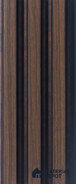 Brown Wooden Louver PN 05304 8 ft x 4.9 inch Charcoal Panel - 12 mm | Suitable for Feature Wall, TV Unit & Living Room | Width is Subjected to 5% Variation