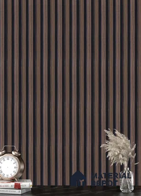 Brown Wooden Louver PN 05304 8 ft x 4.9 inch Charcoal Panel - 12 mm | Suitable for Feature Wall, TV Unit & Living Room | Width is Subjected to 5% Variation