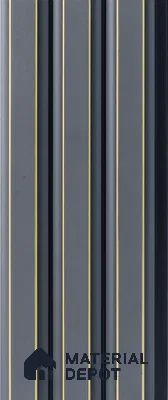 Grey Plain Colour Louver PN 05305 8 ft x 4.9 inch Charcoal Panel - 12 mm | Suitable for Feature Wall, TV Unit & Living Room | Width is Subjected to 5% Variation