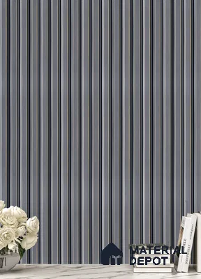 Grey Plain Colour Louver PN 05305 8 ft x 4.9 inch Charcoal Panel - 12 mm | Suitable for Feature Wall, TV Unit & Living Room | Width is Subjected to 5% Variation