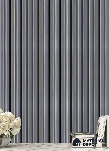 Grey Plain Colour Louver PN 05305 8 ft x 4.9 inch Charcoal Panel - 12 mm | Suitable for Feature Wall, TV Unit & Living Room | Width is Subjected to 5% Variation