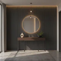 9 Feet Charcoal Fluted Panels