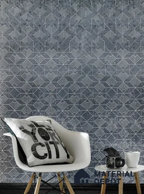 Grey Patterned Look PN 01568 8 ft x 4 ft Velvet Finish Decorative Wall Panel | Suitable for Feature Wall, TV Unit & Living Room | Plywood backing is Necessary | Width is Subjected to 5% Variation