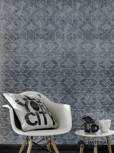 Grey Patterned Look PN 01568 8 ft x 4 ft Velvet Finish Decorative Wall Panel | Suitable for Feature Wall, TV Unit & Living Room | Plywood backing is Necessary | Width is Subjected to 5% Variation