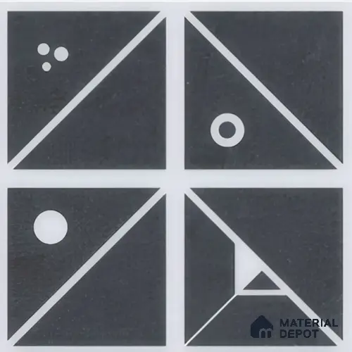 Moroccan Floor & Wall Tile TL 04385 Abacus Black 1 ft x 1 ft Matte Finish Ceramic Tile - 9 mm | Suitable For Kitchen, Bathroom, Dining Area | Please Expect a Slight Variation of Pattern