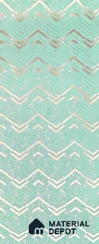 Green Patterned Look PN 01583 8 ft x 4 ft Velvet Finish Decorative Wall Panel | Suitable for Feature Wall, TV Unit & Living Room | Plywood backing is Necessary | Width is Subjected to 5% Variation
