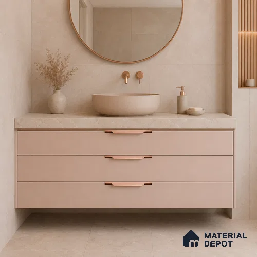 Ottr Aluminium Profile Handle HA 00335 W Rose Gold Black Finish - 18in | 2 Years Warranty