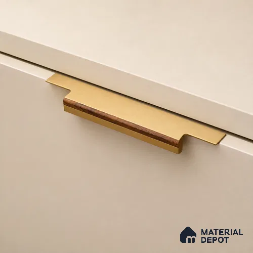 Ottr Aluminium Profile Handle HA 00336 B PVD Gold Wood Finish - 12in | 2 Years Warranty