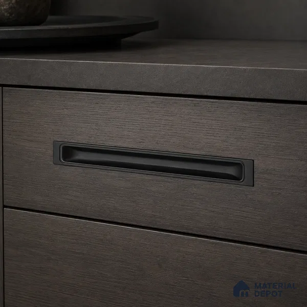 Ottr Zinc Concealed Handle HA 00190 G Black Finish - 16in | 2 Years Warranty