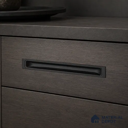Ottr Zinc Concealed Handle HA 00190 G Black Finish - 16in | 2 Years Warranty