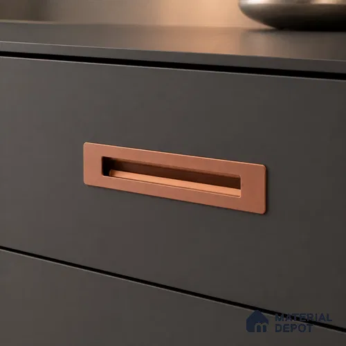 Ottr Zinc Concealed Handle HA 00191 K Bronze Rose Gold Finish - 224mm | 2 Years Warranty
