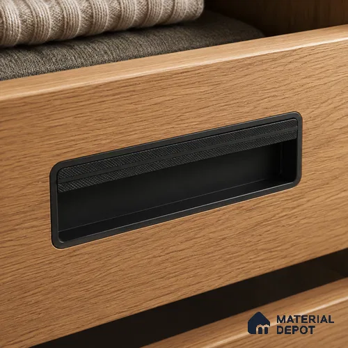 Ottr Zinc Concealed Handle HA 00193 N Black Dual Tone Finish - 96mm | 2 Years Warranty