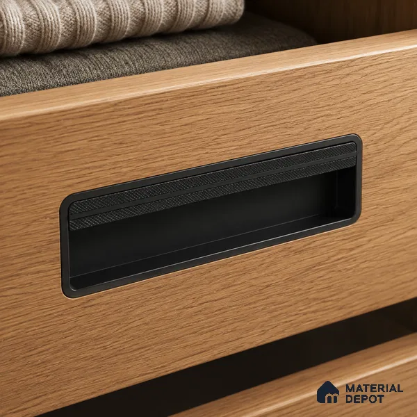 Ottr Zinc Concealed Handle HA 00193 N Black Dual Tone Finish - 96mm | 2 Years Warranty