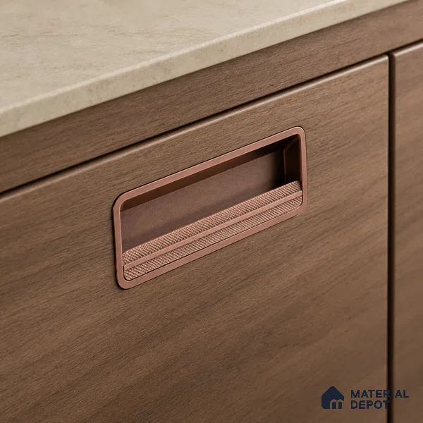Ottr Zinc Concealed Handle HA 00193 H Rose Gold Dual Tone Finish - 224mm | 2 Years Warranty