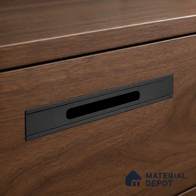 Ottr Aluminium Concealed Handle HA 00198 M Black Dual Tone Finish - 18in | 2 Years Warranty