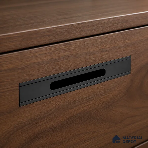Ottr Aluminium Concealed Handle HA 00198 M Black Dual Tone Finish - 18in | 2 Years Warranty