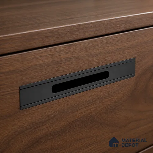 Ottr Aluminium Concealed Handle HA 00198 L Black Dual Tone Finish - 12in | 2 Years Warranty
