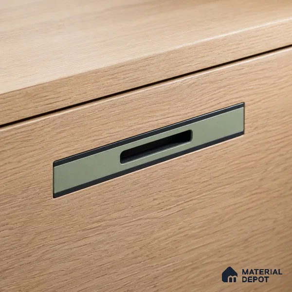 Ottr Aluminium Concealed Handle HA 00198 P Green Black Finish - 8in | 2 Years Warranty