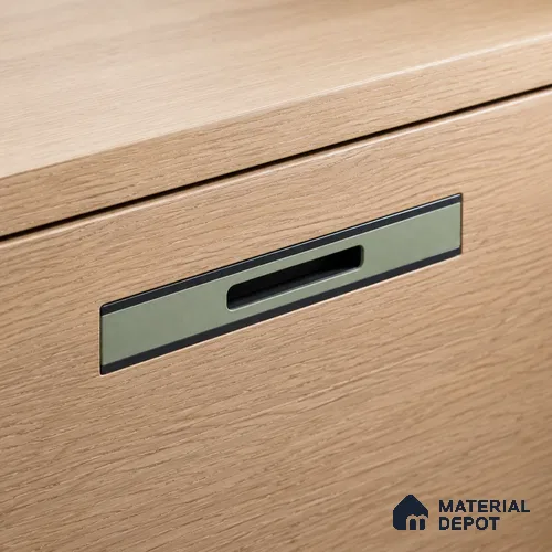 Ottr Aluminium Concealed Handle HA 00198 S Green Black Finish - 24in | 2 Years Warranty