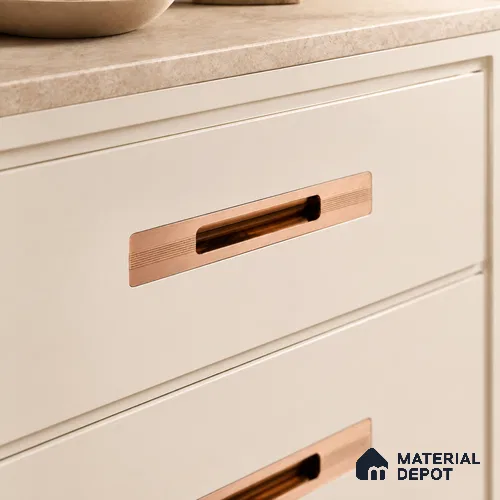 Ottr Aluminium Concealed Handle HA 00199 Q PVD Rose Gold Finish - 12in | 2 Years Warranty