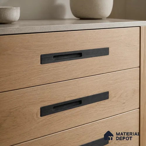 Ottr Aluminium Concealed Handle HA 00199 H Black Dual Tone Finish - 18in | 2 Years Warranty