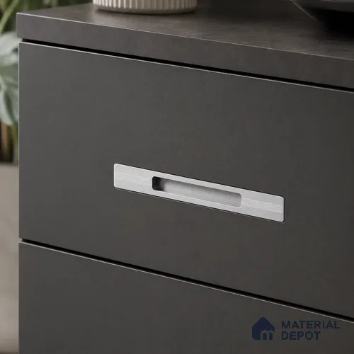Ottr Aluminium Concealed Handle HA 00199 D Stainless Steel Chrome Finish - 24in | 2 Years Warranty