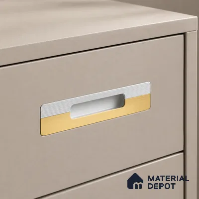 Ottr Aluminium Concealed Handle HA 00200 P PVD Gold White Finish - 8in | 2 Years Warranty